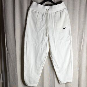 Nike white Joggers with Logo